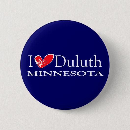 I Liebe Duluth Minnesota Button (Vorderseite)