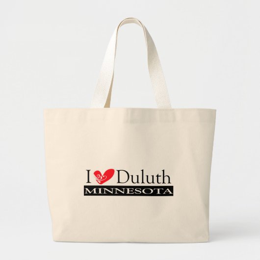 I Liebe Duluth Minnesota Jumbo Stoffbeutel (Vorne)