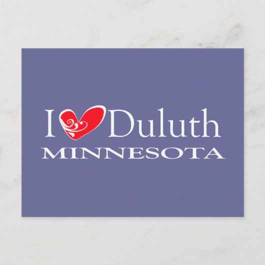 I Liebe Duluth Minnesota Postkarte (Vorderseite)