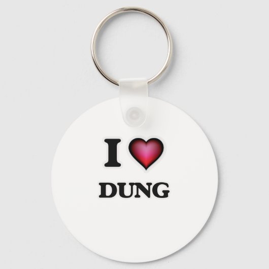 I Liebe Dung Schlüsselanhänger (Vorderseite)