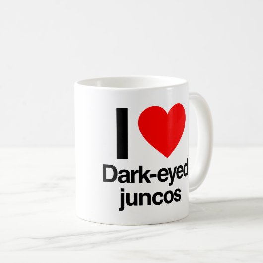 i Liebe dunkel-mit Augen Juncos Kaffeetasse (VorderseiteRechts)