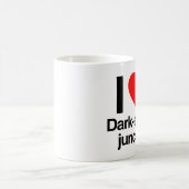 i Liebe dunkel-mit Augen Juncos Kaffeetasse (Mittel)