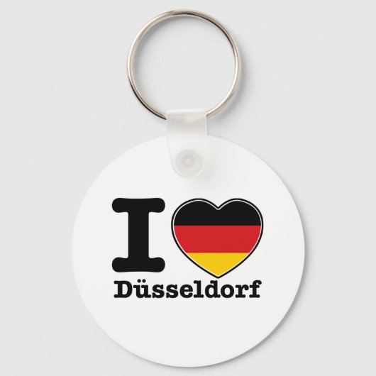 I Liebe Dusseldorf Schlüsselanhänger (Vorderseite)