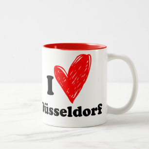 I Liebe Düsseldorf Zweifarbige Tasse