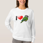 I Liebe Düster-köpfiges Conures T-Shirt (Vorderseite)