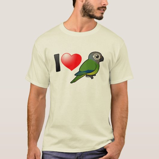 I Liebe Düster-köpfiges Conures T-Shirt (Vorderseite)