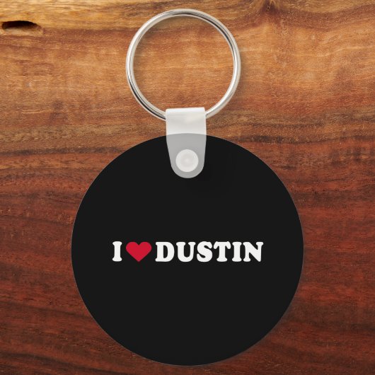 I LIEBE DUSTIN SCHLÜSSELANHÄNGER (Vorderseite)
