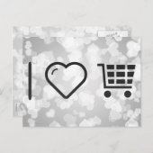 I Liebe E-Commerce Carts Postkarte (Vorne/Hinten)
