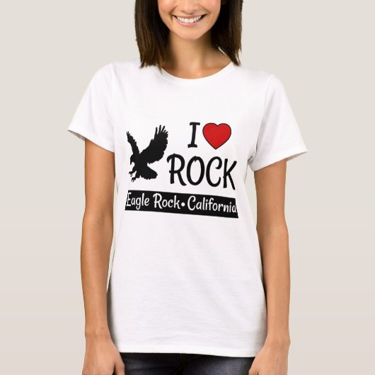 I Liebe Eagle Rock California Rotes Herz T-Shirt (Vorderseite)
