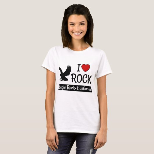 I Liebe Eagle Rock California Rotes Herz T-Shirt (Vorne ganz)