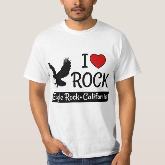 I Liebe Eagle Rock California Rotes Herz T-Shirt (Vorderseite)