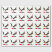 I Liebe Eagles Geschenkpapier (Flach)