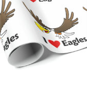 I Liebe Eagles Geschenkpapier (Rolleneckpunkt)