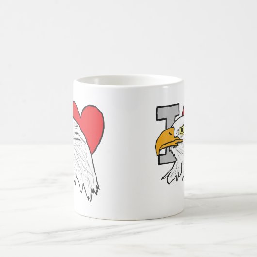 I Liebe Eagles Kaffeetasse (Mittel)