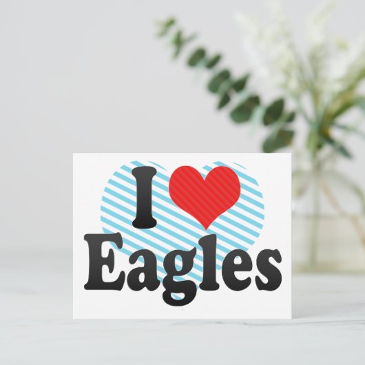 I Liebe Eagles Postkarte (Stehend Vorderseite)