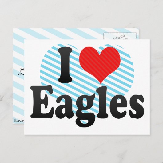 I Liebe Eagles Postkarte (Vorne/Hinten)