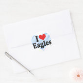 I Liebe Eagles Runder Aufkleber (Umschlag)