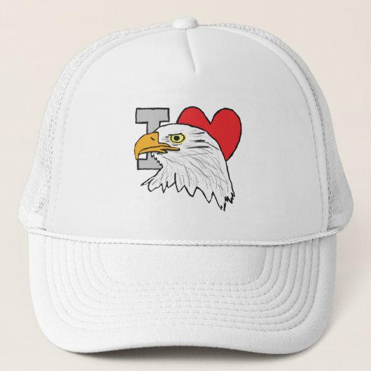 I Liebe Eagles Truckerkappe (Vorderseite)