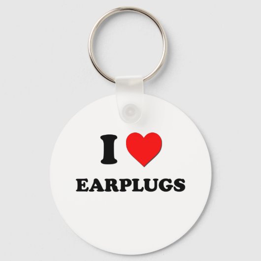I Liebe Earplugs Schlüsselanhänger (Vorderseite)