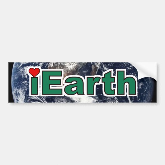 I Liebe Earth Autoaufkleber (Vorne)