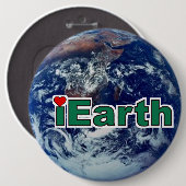 I Liebe Earth Button (Vorne & Hinten)