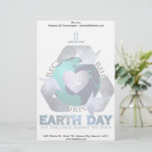I Liebe Earth Day Briefpapier (Stehend Vorderseite)