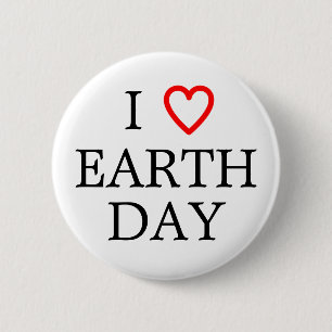 I Liebe Earth Day Button