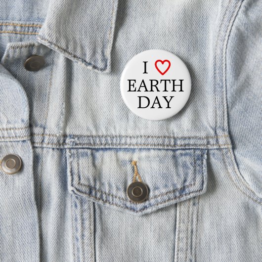 I Liebe Earth Day Button (Beispiel)