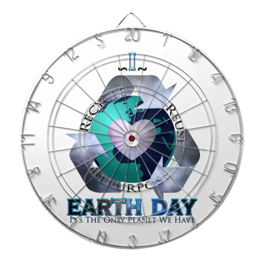 I Liebe Earth Day Dartscheibe (vorne)