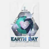 I Liebe Earth Day Handtuch (Vertikal)