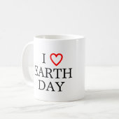 I Liebe Earth Day Kaffeetasse (Vorderseite Links)