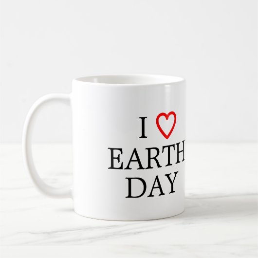 I Liebe Earth Day Kaffeetasse (Links)