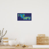 I Liebe Earth Poster (Küche)