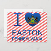 I Liebe Easton, PA Postkarte (Vorne/Hinten)