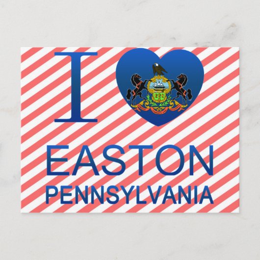 I Liebe Easton, PA Postkarte (Vorderseite)