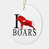 I Liebe-Eber Keramik Ornament (Links)
