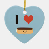 I Liebe Eclairs Keramik Ornament (Vorne)