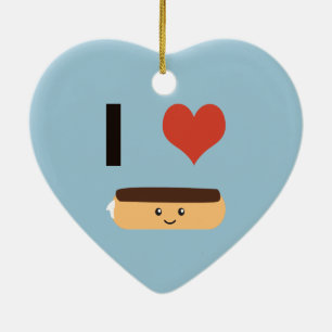 I Liebe Eclairs Keramik Ornament