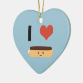 I Liebe Eclairs Keramik Ornament (Links)