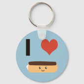 I Liebe Eclairs Schlüsselanhänger (Vorderseite)