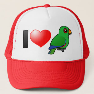 I Liebe Eclectus Papageien (Mann) Truckerkappe