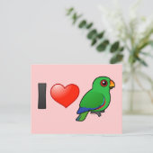 I Liebe Eclectus parrots (männlich) Postkarte (Stehend Vorderseite)
