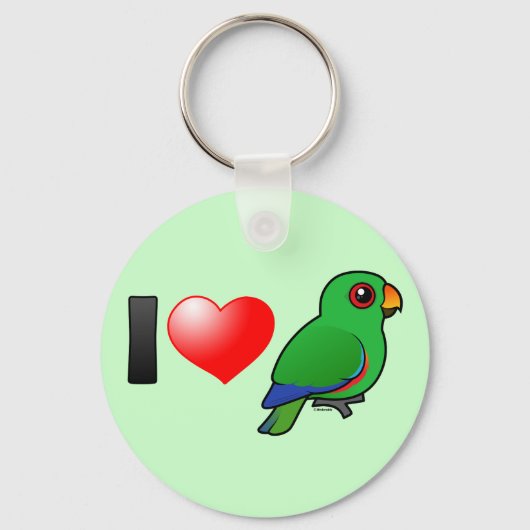 I Liebe Eclectus parrots (männlich) Schlüsselanhänger (Vorderseite)