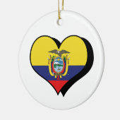 I Liebe Ecuador Keramik Ornament (Links)