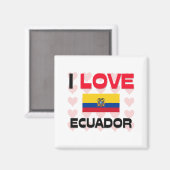 I Liebe Ecuador Magnet (Vorderseite/Rückseite)