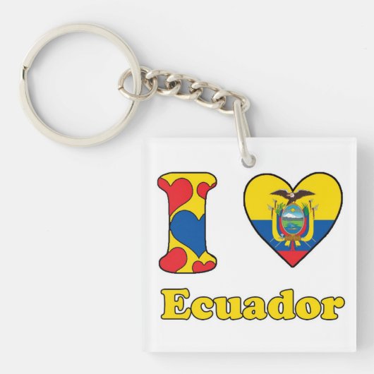 I Liebe Ecuador Schlüsselanhänger (Vorderseite)