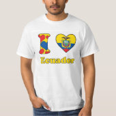 I Liebe Ecuador T-Shirt (Vorderseite)