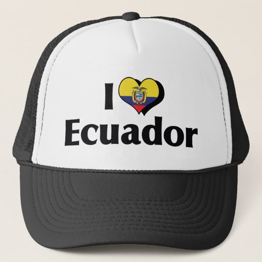 I Liebe Ecuador Truckerkappe (Vorderseite)
