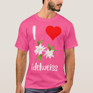 I Liebe Edelweiss Blume Alp Blume T-Shirt
