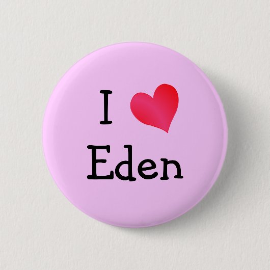 I Liebe Eden Button (Vorderseite)